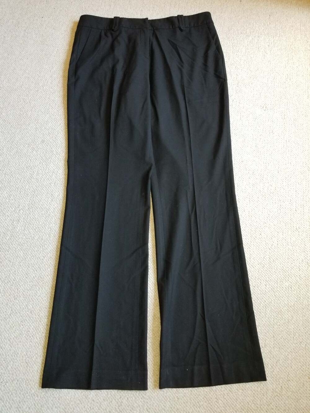 Womens Pants-TALBOTS-black rayon stretch high rise "Signature Boot"-12